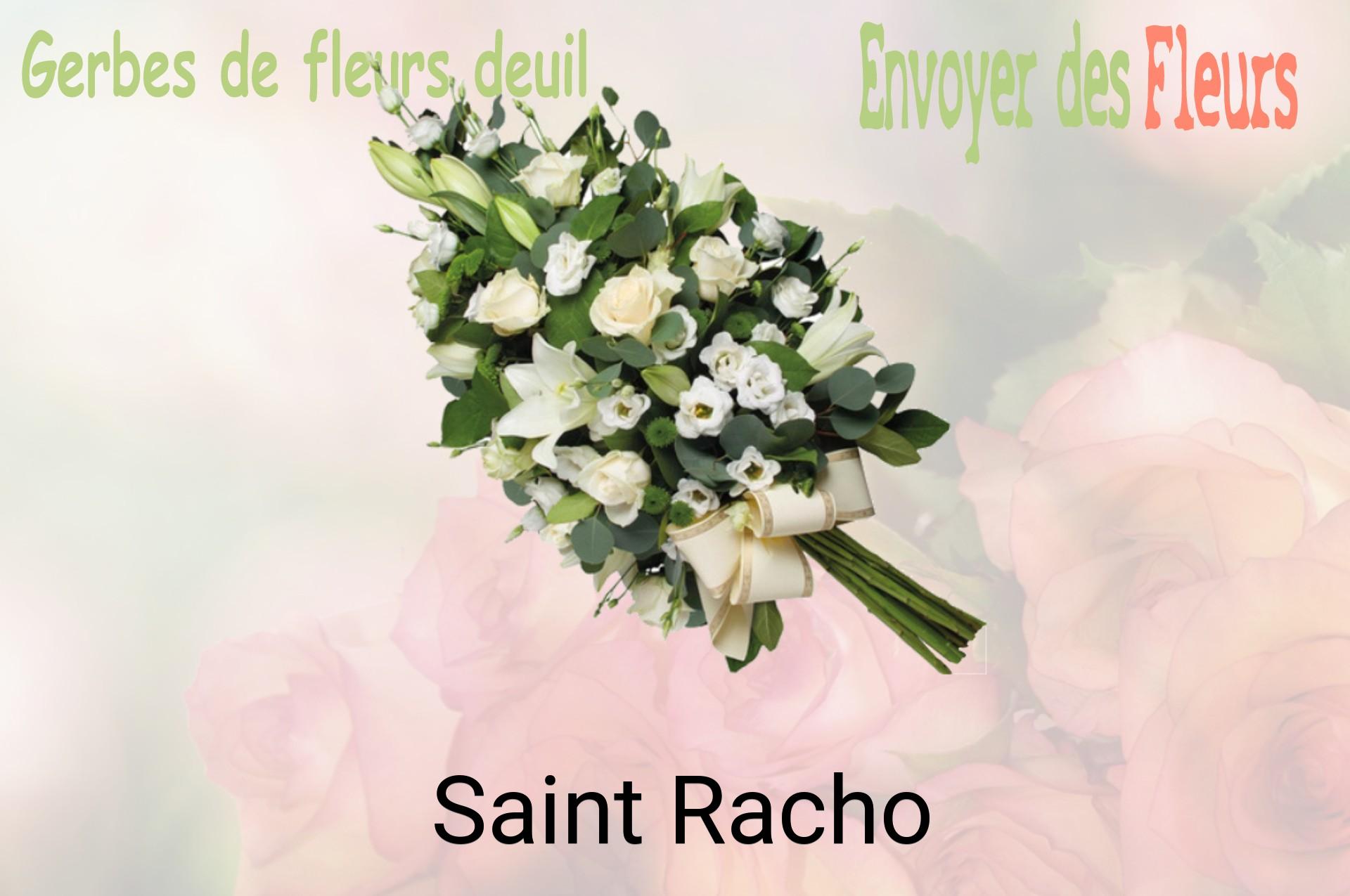 Gerbe de fleurs de deuil livrée à Saint-Racho